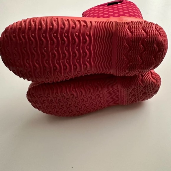 BOGS Girls EUC Flower Dots Rubber Waterproof Insulated Boots Kids Size 5 Pink - Picture 3 of 8